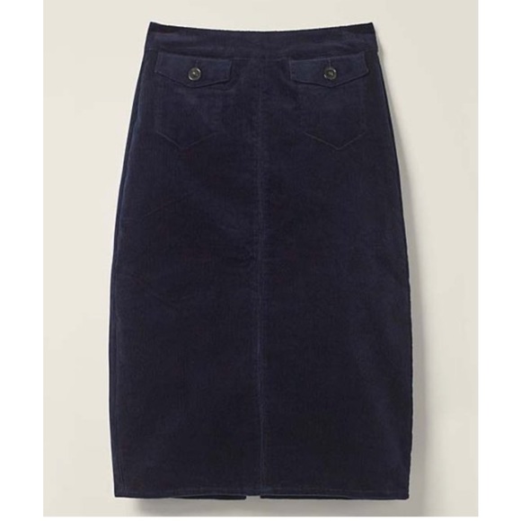 Boden NWT Navy Corduroy Midi Skirt size 8R - Picture 5 of 15